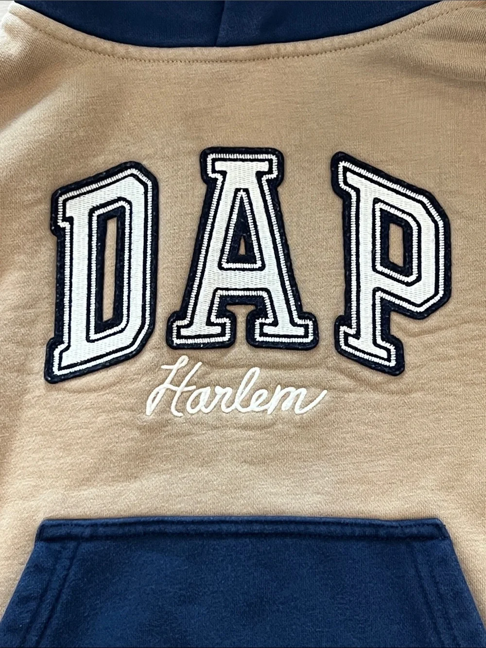GAP Brown Dapper Dan Kids Colourblock Logo Hoodie